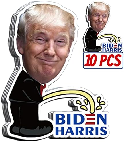 Adesivos e decalques Trump, Trump mijando no adesivo Biden Harris para pára -choques, Trump 2024 adesivos engraçados