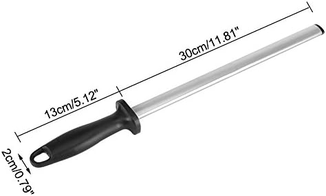 Haste de afiamento, 600 12 polegadas Diamante Sharpador portátil Profissional Sharening Stick Honing Rod com alça de