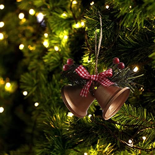 Ifotime Christmas Bell decoração de decoração de árvore de Natal pingente de Natal Bell Wooden Wooden Holiday Sinais de papel