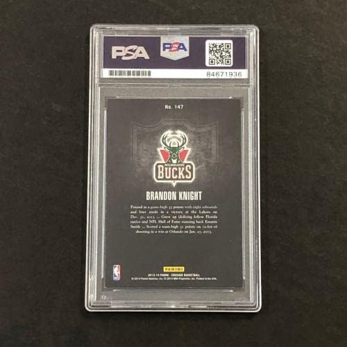 2013-14 Panini Crusade #147 Brandon Knight Card assinado Auto 10 psa Slabbed Bucks - Basketball Slabbed Cartões de novato