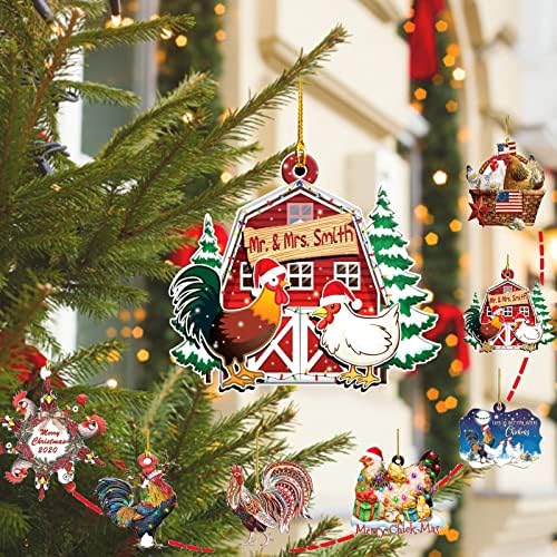 NEIIKO FAMÍLIA FRIANÇA DO CRIMO DE FNICHO DO JASTO DE VENDO DE ORNAMENTO DE VELA, 2021 Decorações de árvore de Natal 1 PC Decoração