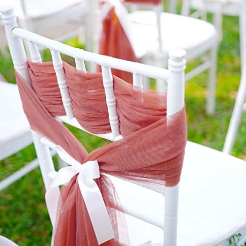 Corredor de mesa de gaze de roseira empoeirada Fixwal, corredor de mesa de brecha de 160in boho, decoração de mesa rústica para festa de aniversário, casamento, chuveiro de noiva e chá de bebê