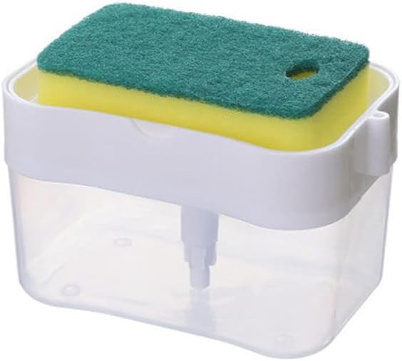 Distribuidor de sabão e suporte de esponja, bomba de sabão 2 polegadas de sopa de sponge portador de esponja para a bancada