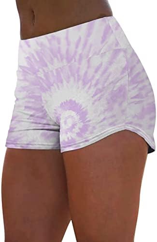 Miashui shorts femininos PLUS TAMANHO ELÁSTICA PLANTES DE IMPRESSÃO CASUAL CASual Colo