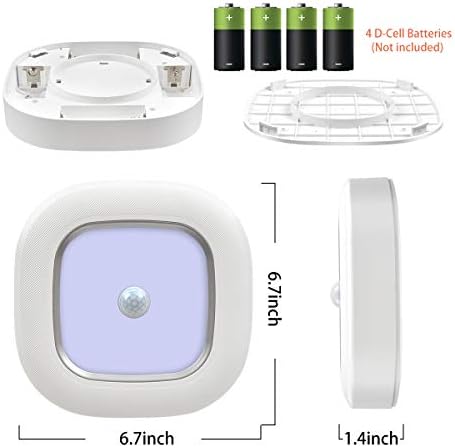 WhitePoplar Sensor de movimento LED TETO LIGHT BATERAGEM OPERADO DO MOVIMENTO DE MOVIMENTO sem fio LED LUZ LED 300LM LUZES DE BATERIA