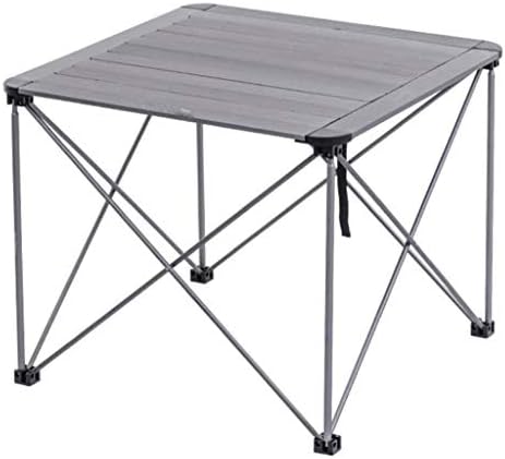 Mesas laterais de acampamento portáteis eyhlkm com mesa de alumínio Top Top-top com tampa dura em um piquenique,