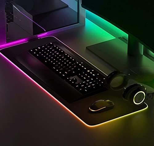 LED Mouse Pad Game Decoração Acessórios para jogos de computador Backlight Back Pad Console Game Big MauseMat Desk