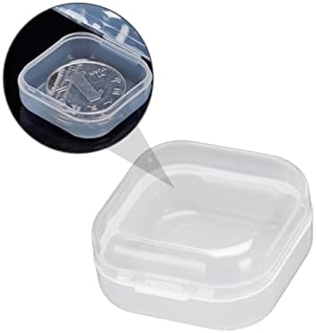 TOFFICU 24PCS Caixa de armazenamento grossa Mini recipientes Brincos de pântanos Caixa de remendos da caixa de pregos Caixa de charme da unha Jóias de recipiente Caixa de trabalho acrílico branco PP portátil Travel portátil