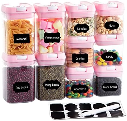 BBG 210 PCS Placas de plástico rosa com conjunto de talheres de plástico dourado, recipiente de armazenamento de alimentos aéreo com