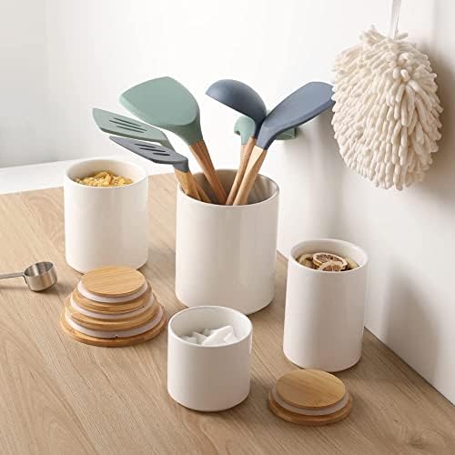 Conjuntos de recipientes de gabinetes de cozinha de cerâmica Sweejar, recipiente de porcelana para bancada, potes de armazenamento