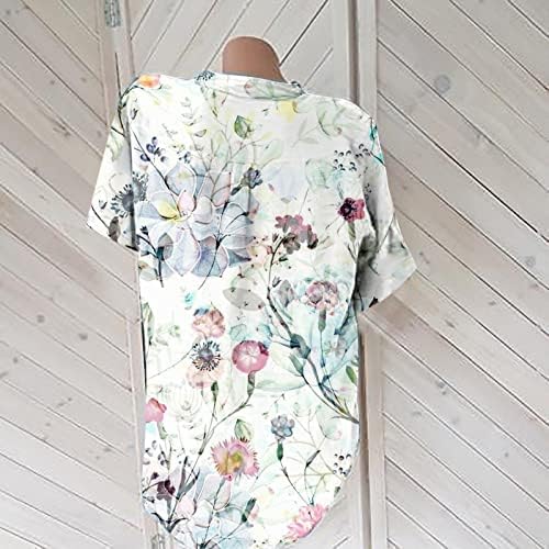 Mrgiinri feminino tops 2023 Button Down Fashion Fashion Blush Floral