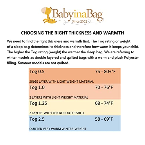 Babyinabag Warm 2.5 Tog Solded Winter Model Saco de dormir e saco de bebê, ponto macio para bebês e crianças pequenas)