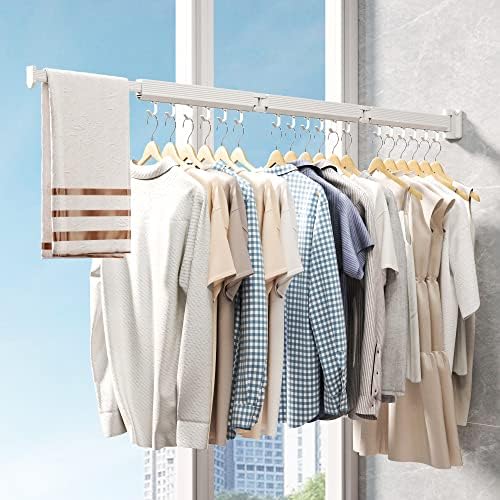 RACA DE RACO Montada na parede, rack de secagem de roupas, roupas de secagem, rack de roupas, rack de cabide de roupa,