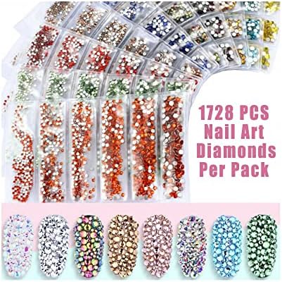 1728pcs luzes de unhas roxas leves stromestons glitter cristal gems 3d dicas decorações por uma loja 24/7