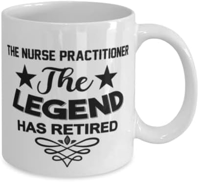 Enfermeira MUG, a lenda se aposentou, idéias de presentes exclusivas para enfermagem, caneca de café copo de chá branco