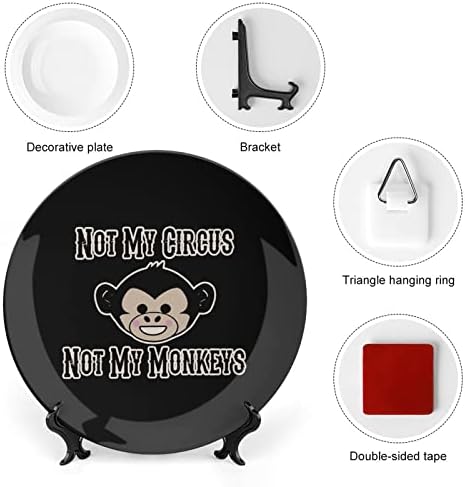 Não é o meu circo, nem meus macacos de ossos personalizados China personalizada Placas decorativas de cerâmica em