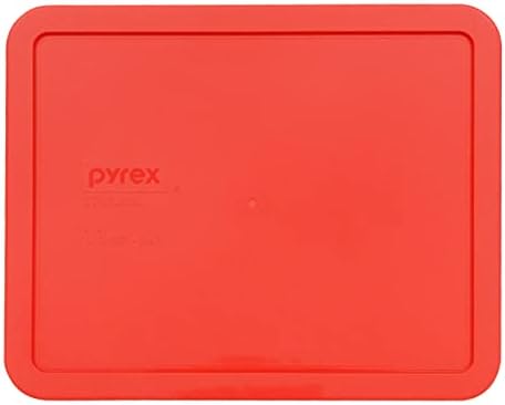 Pyrex 7212-PC Red Plástico Retângulo de reposição de armazenamento de alimentos Tampa de substituição, feita nos EUA-3-PACK