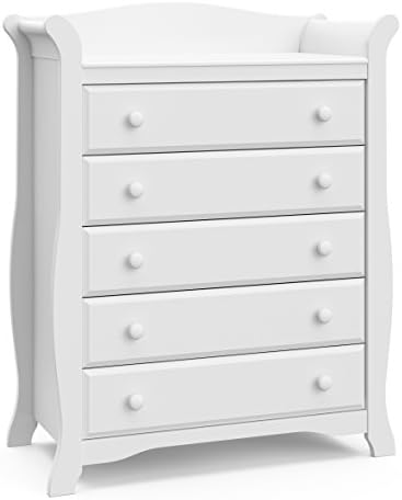 Center de 5 gavetas de Storkcraft Avalon - cômoda para crianças, cômoda de berçário, cômoda para quarto com 5 gavetas,