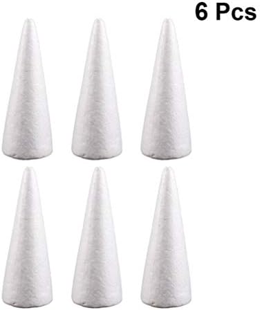 TendyCoCo 12pcs Craft Coam Cone White Cones Diy Projeto de artesanato de Natal Table Table Decorações de peça central