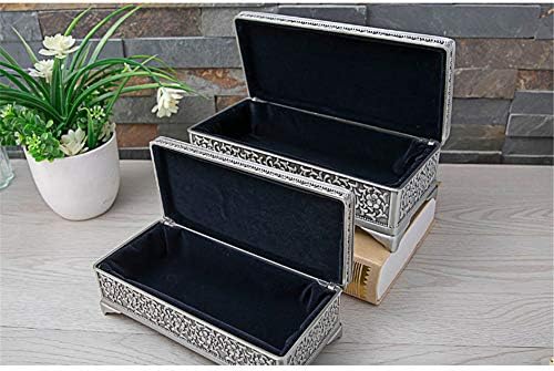 Dekika Mini Caixa de armazenamento de jóias requintadas, caixa de bugigangas, caixa de jóias requintada regra retronomal de estilo