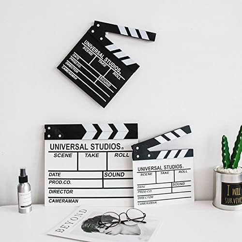 Andy's Orchids Film Clap Board, cena de vídeo Clapperboard, filme de filmes Clapper Board, Wooden Clapboard Photography Prop Vlog Recording Decoration