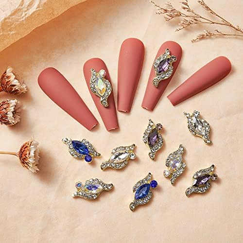 10pcs liga unhas Diamond Charms para decoração de unhas de diy Art Acessórios de jóias de jóias de jóias de unhas -)