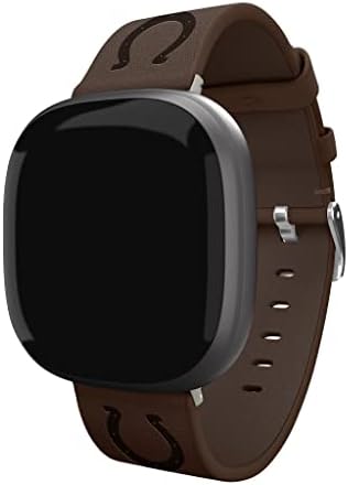 Time de jogo Indianapolis Colts Premium Leather Watch Band compatível com Fitbit Versa 3 e Sense