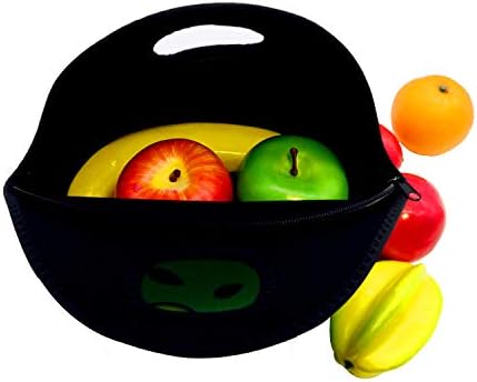 Lancheira de neoprene, bolsa mais refrigeradora reutilizável para almoço isolada para homens crianças, titular de organizador