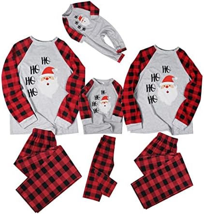 Pijamas de Natal engraçados para família, camiseta e calça de manga longa e calça PJ Nightwear