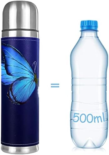 A vácuo de couro inoxidável a vácuo caneca isolada Butterfly Thermofly Water Bottle para bebidas quentes e frias para crianças adultos 16 oz