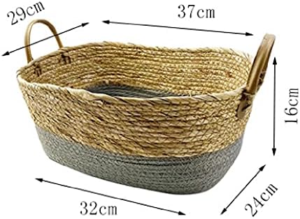 UXZDX CuJux Rattan de vime de palha e salgueiro, cestas de armazenamento de sobremesas, para cestas de armazenamento