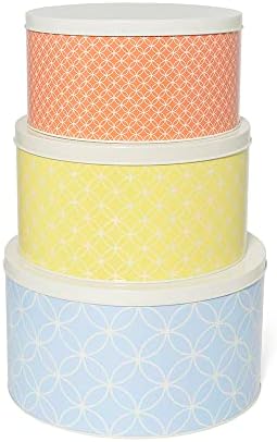 Blisshome Nadiya Hussain Cake & Biscuit Tins de ninho de 3 peças Conjunto