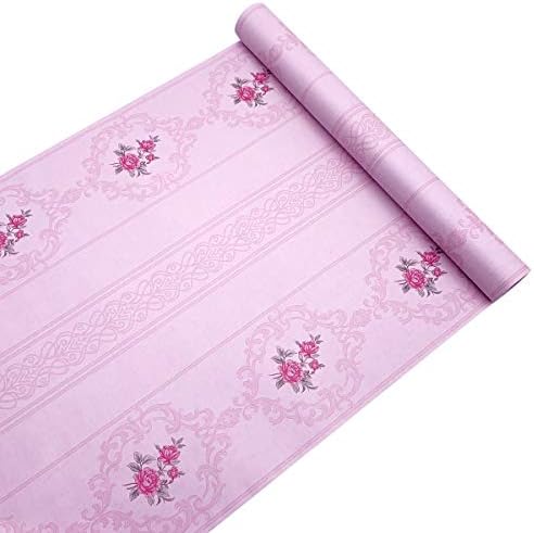Yifasy Desktop Lining Paper Auto-adesivo PVC PVC Shelf Liner Gaveta refinada à prova de um peito de 17,7 polegadas por 13 pés de amor rosa