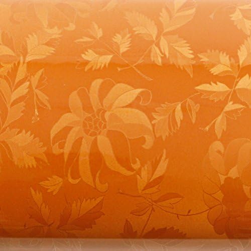 Roserosa Peel e Stick PVC Floral Auto-adesivo papel de parede cobrindo a bancada Olivia Orange