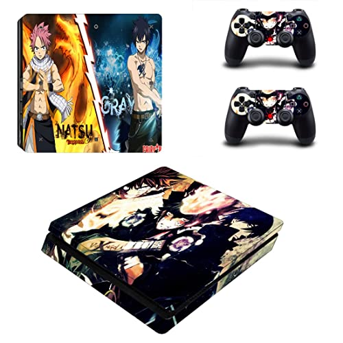 Anime Fairy Fullbuster Natsu Tail Lucy Erza Scarlet cinza PS4 ou Ps5 Skin Skin para PlayStation 4 ou 5 Console e 2
