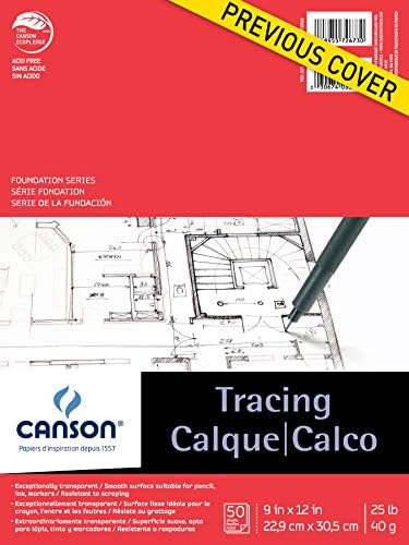 Canst Foundation Rasting Paper Pad para tinta, lápis e marcadores, dobram -se, 25 libras, 9 x 12 polegadas, 50 folhas