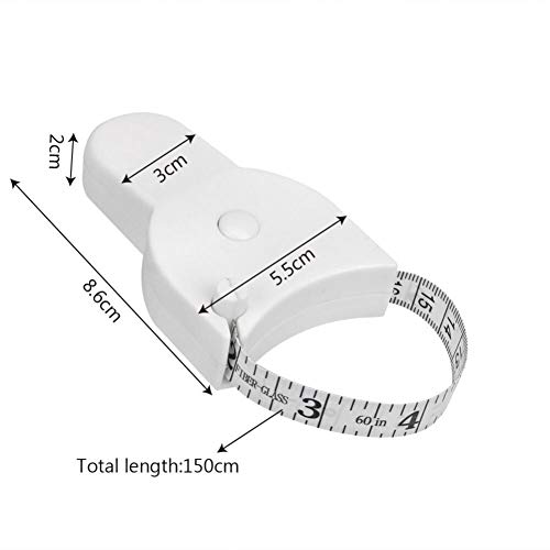 Fita de couro macia Medida de fita de medição de dupla face retrátil para fita de medição de pano de tecido de tecido para costura corporal