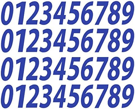 0-9 Números Decalques de adesivos de vinil azul conjunto variado de 40 Escolha Tamanho !! 1 a 12