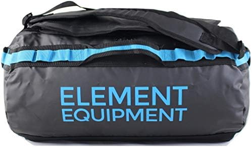 Equipamento de elemento Trechas de trilha de trilha Duffel tiras de ombro preto/azul meio impermeável