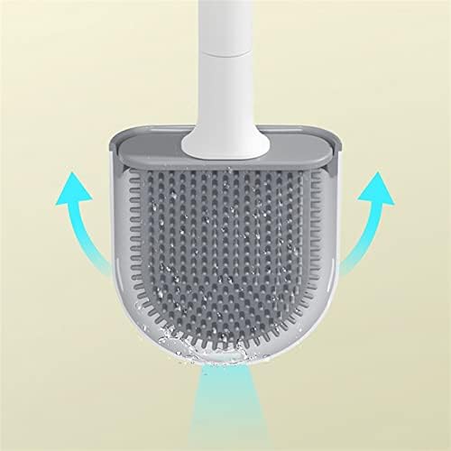 Escova de vaso sanitário de cama, escova de vaso sanitário de silicone e suporte de suporte para a base de vazamentos de