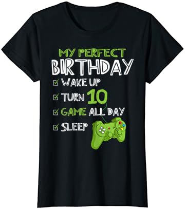 T-shirt de garotos para garotos de gamer de 10 anos de 10 anos, de 10 anos