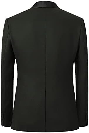 Ween Charm Men Slim Fit Fits, 3 peças de terno para homens, um botão com calça de colete de lapela de lapela, masculino Tuxedo Suit Set