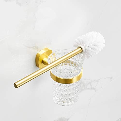 Escova de vaso sanitário zaahh escova escovada arbusta dourada tigela de tigela longa Manças de vaso sanitário Cabelos macios de parede de parede