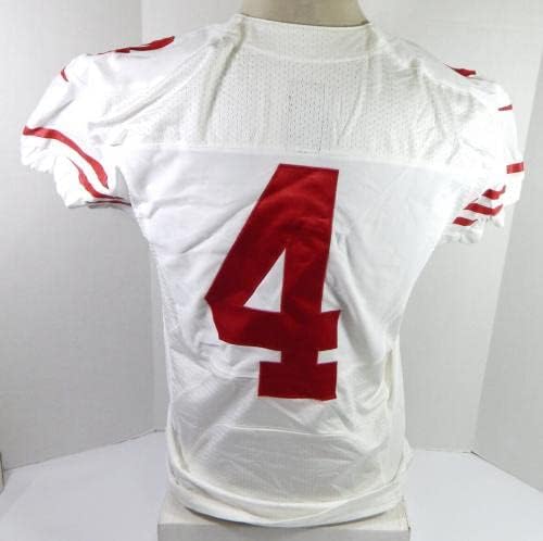 2014 San Francisco 49ers Andy Lee 4 Jogo emitiu White Jersey 44 DP28722 - Jerseys de Jerseys usados ​​na NFL não assinada