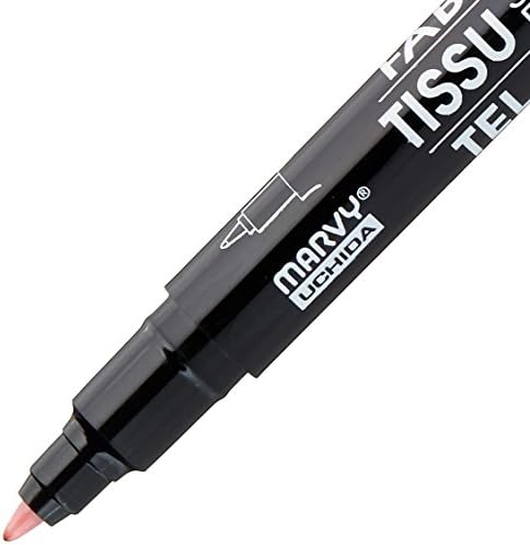 Uchida Ball & Brush Fabric Marker, vermelho