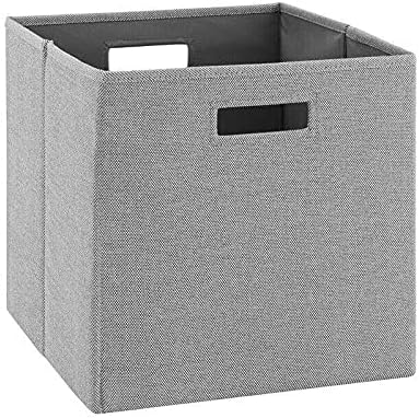 Bin de armazenamento de tecidos de embalagem em caixas de armazenamento cinza Organizadores do armário e organização de armazenamento