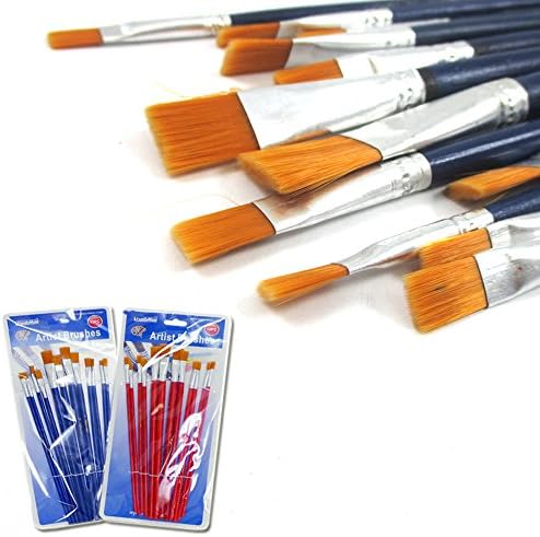 12 PC Artist pincel pincel Conjunto de pintura em aquarela Pintura acrílica Provas pontiagudas artesanato