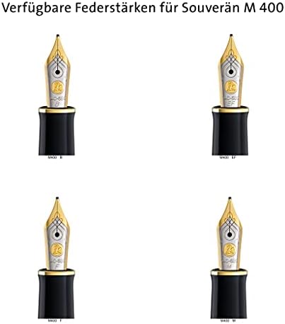 Pelikan Souveran M400 caneta -tinteiro, extra fino, preto/verde