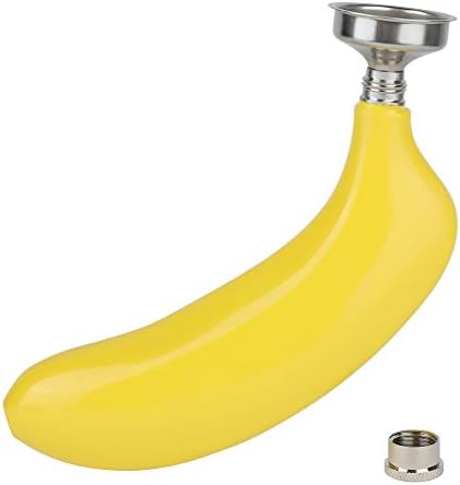 Frascos de banana para garrafa de vinhos de bolso de bebidas alcoólicas aço inoxidável 5 onças de fruto portátil em forma de uísque garrafa de bolso de álcool com funil