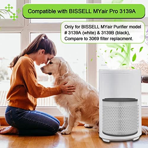 3139A Substituição de filtro compatível com Bissell Myair Pro 3139a, número de peça 3069, não para 2780A 2780 27809,